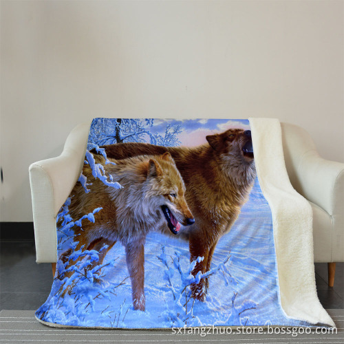 3D animal design super soft warm and cosy throw bed blanket